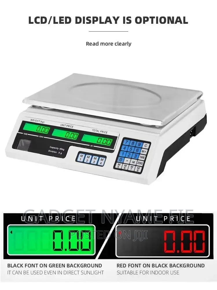 Price Computing Scale-40kg-Rechargeable