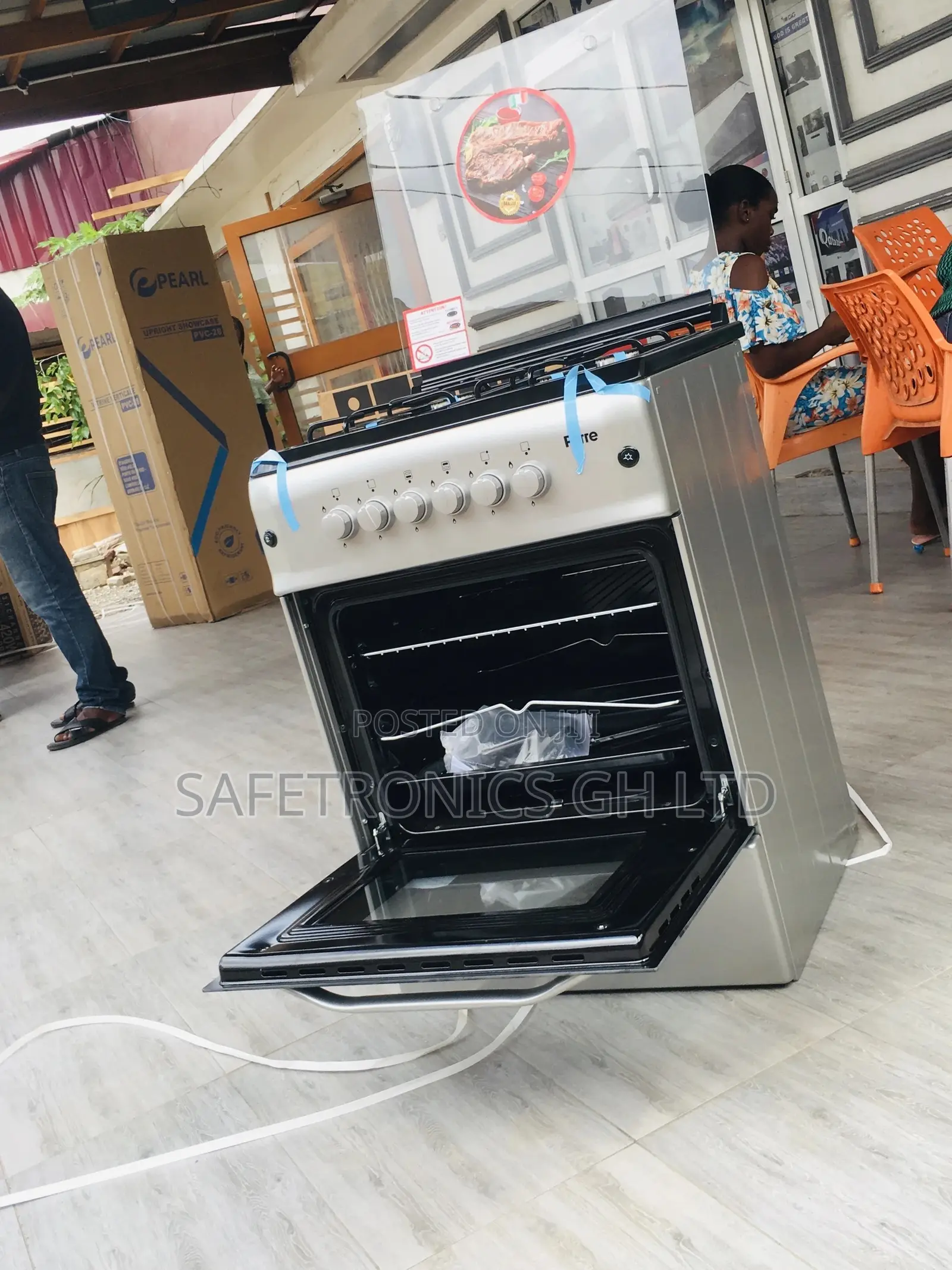 4 Gas Cooker Oven With Grill 60x60 Ferre Reliable Gray