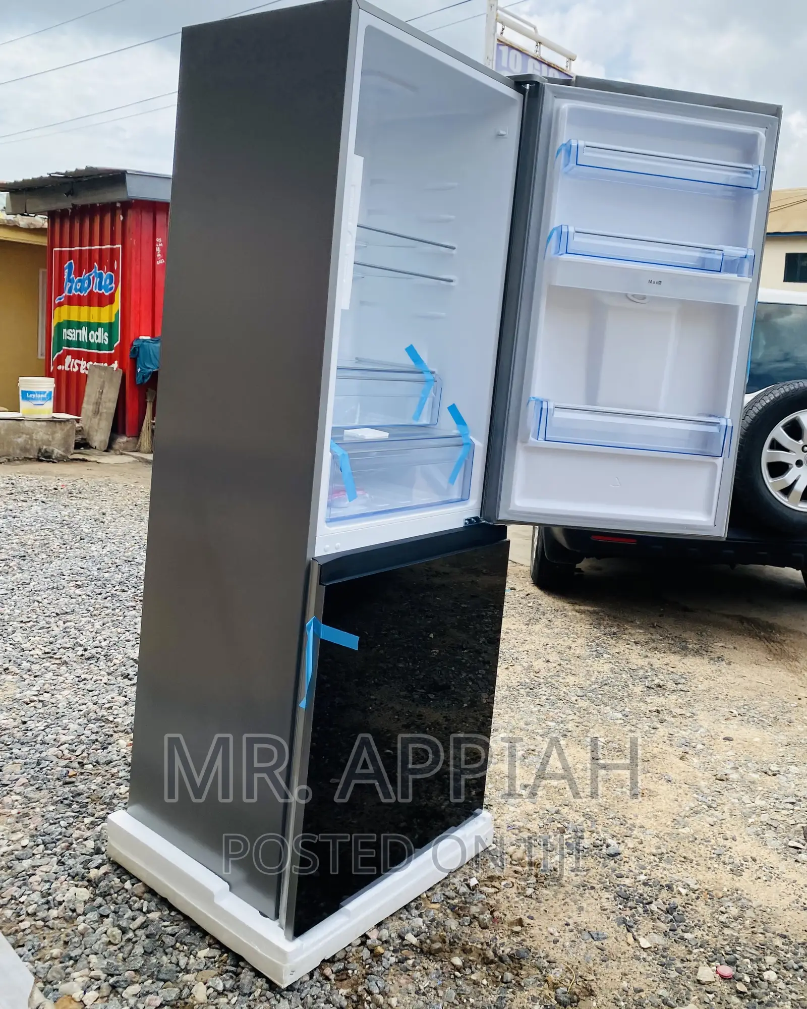 Super Nice Pearl Pf-400bg Bottom Freezer Fridge(Mirror).