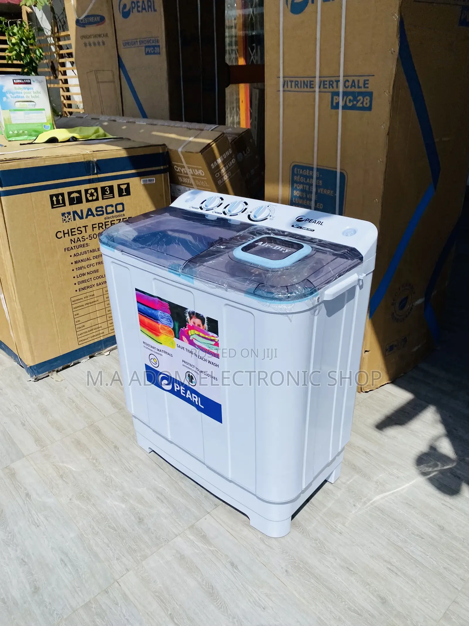 Durable and Affordable Pearl 7kg Washing Machine(White).