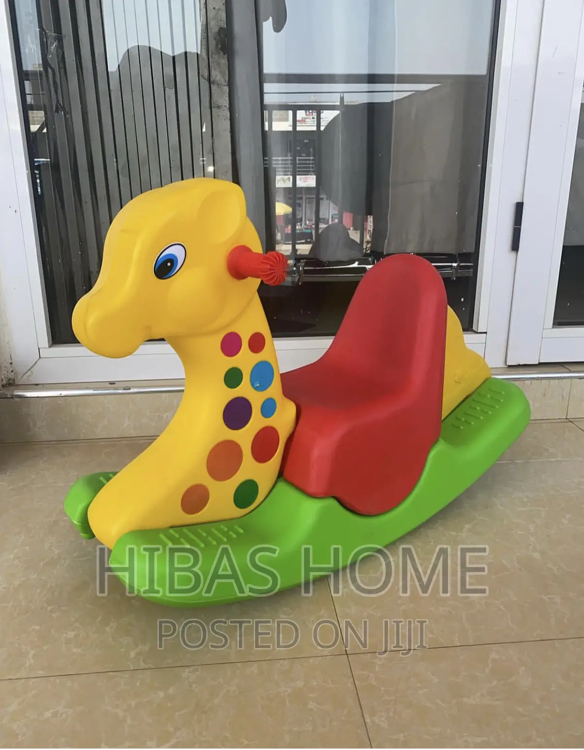 Multicolored Rocking Horse Kindergarten Rocker Horse