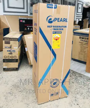 Original Pearl PF-200B Double Door Refrigerator(Gray) 