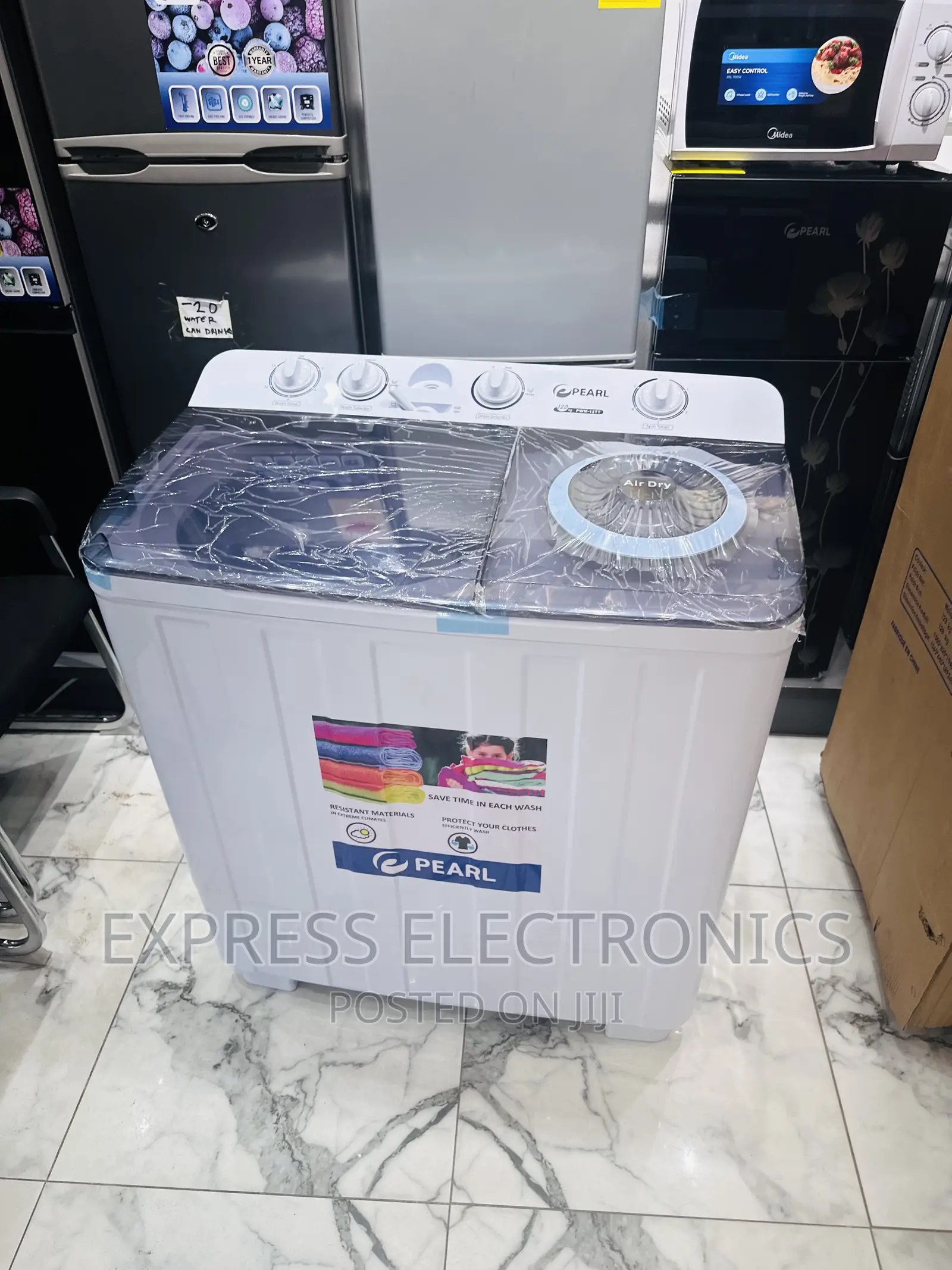 Transparent-Lid WM Pearl 12kg Twintub.