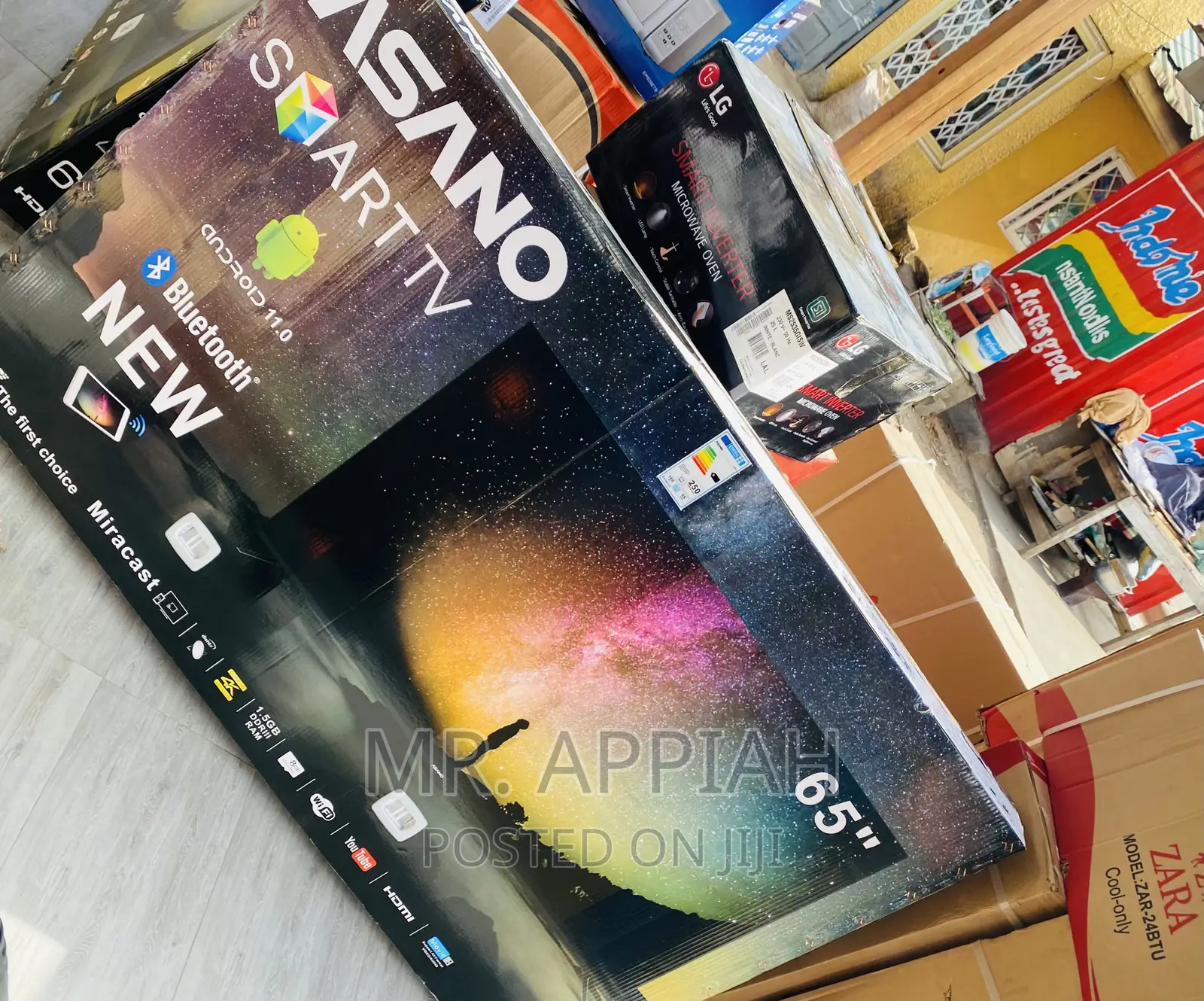 Super Affordable Asano65” Smart Uhd Bluetooth Led Tv(Black)