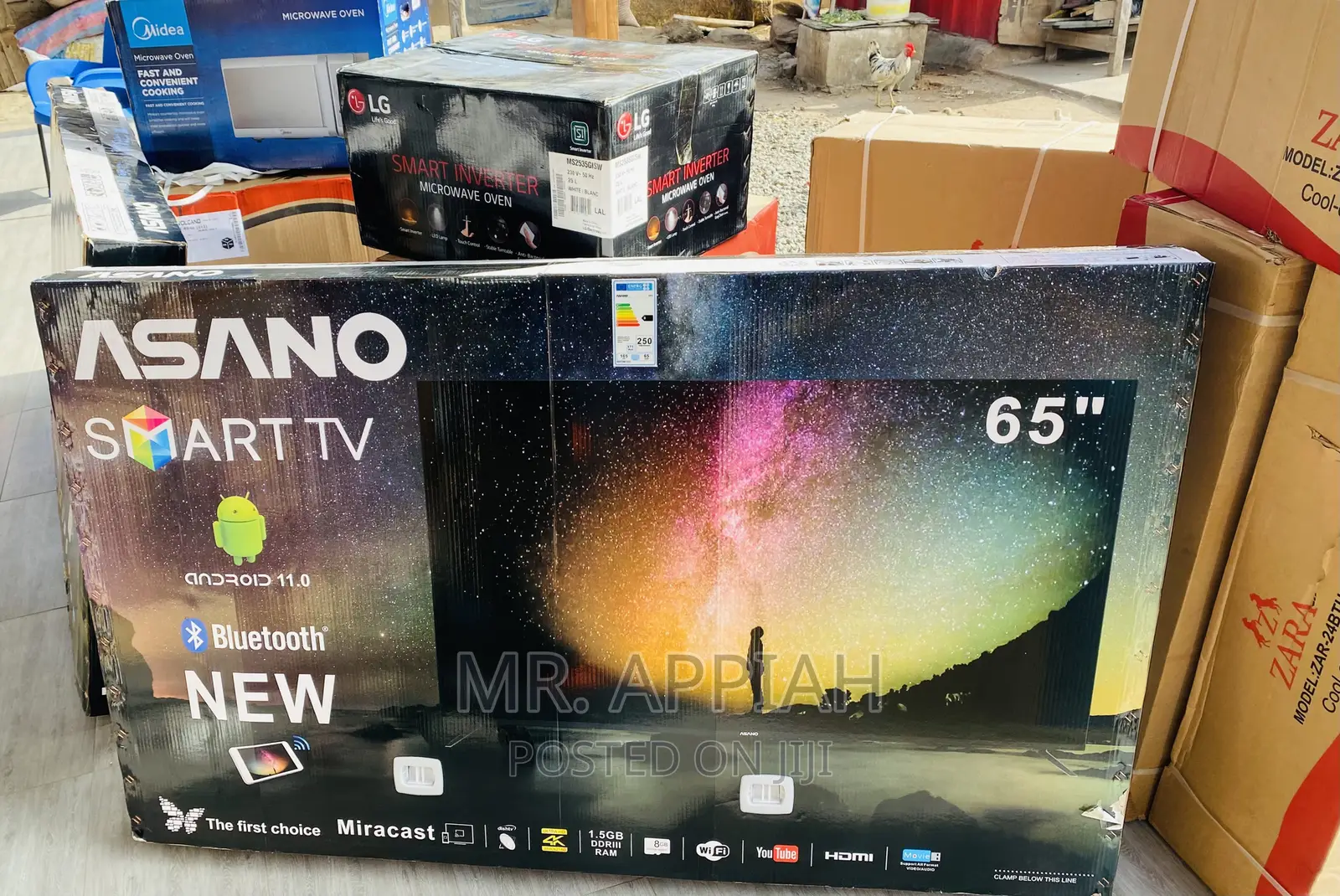Super Affordable Asano65” Smart Uhd Bluetooth Led Tv(Black)