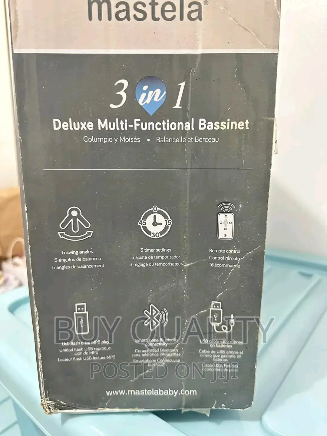 Bluetooth Baby's Cot, Bouncer/ Rocker With 25installed Music