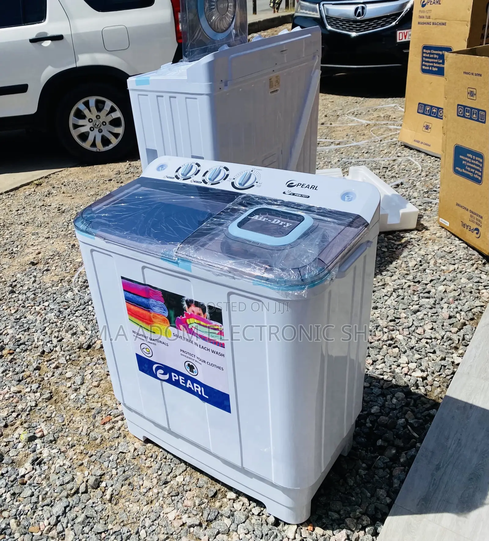 Brand New Pearl 7kg Semi-Automatic Washing Machine(White)