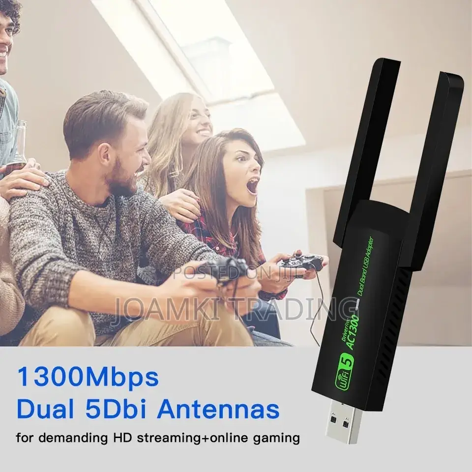 1300mps Wifi Adapter, 2.4g 5g Dual Band Wifi Network Adapter