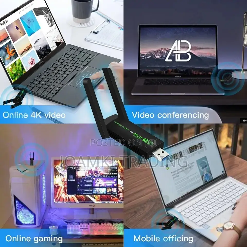 1300mps Wifi Adapter, 2.4g 5g Dual Band Wifi Network Adapter