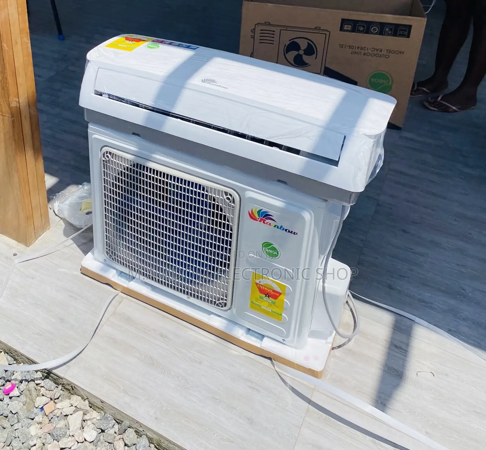 Energy Efficient Rainbow 1.5hp Split Ac(White)R410 Gas 