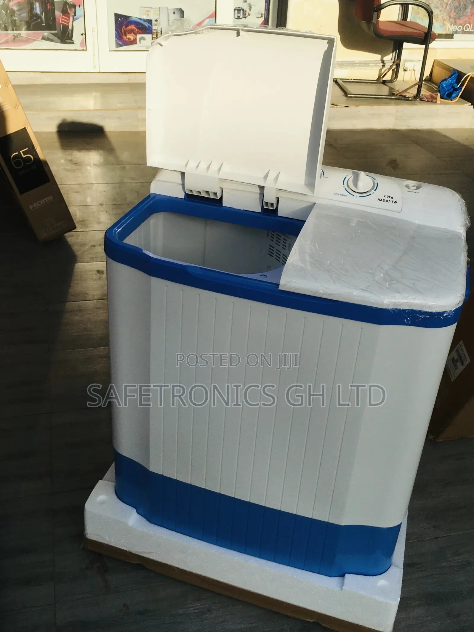 Blue/White 7kg Washingmachine Topload Semiautomatic Nasco