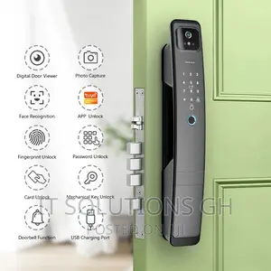 Tuya Wifi 3D Face Recognition Smart Door Lock With Camera Fi