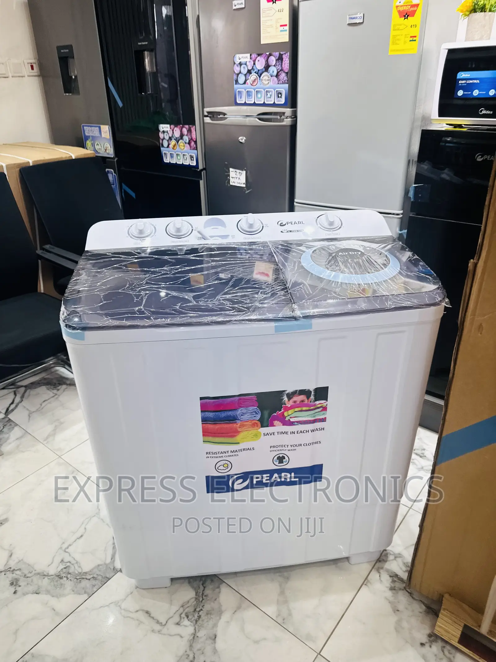 Powerful Airflow White Washing Machine Pearl 12kg Topload