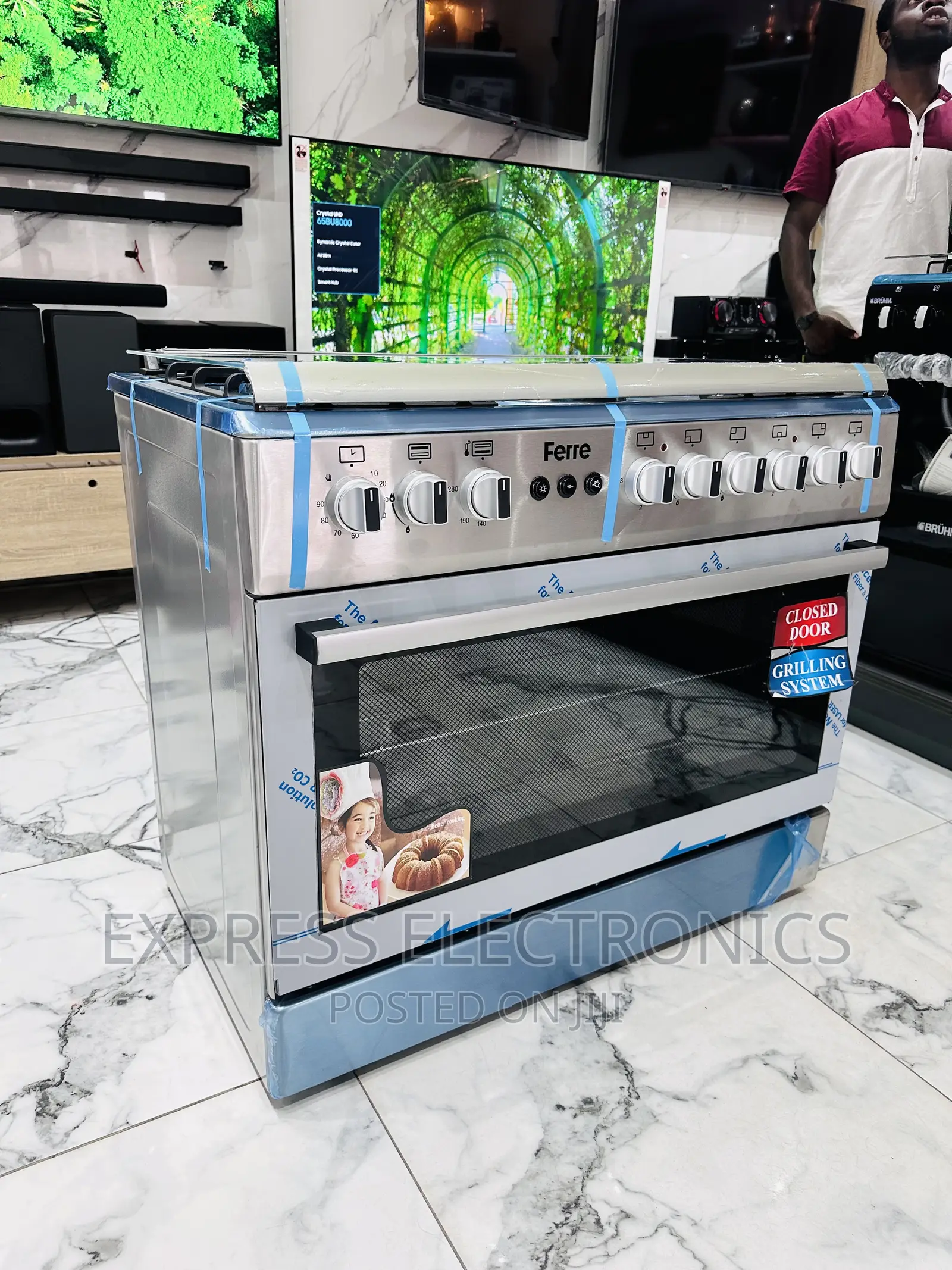Freestanding Cooker 4+2 Stove Gas Electric Oven Rotisserie