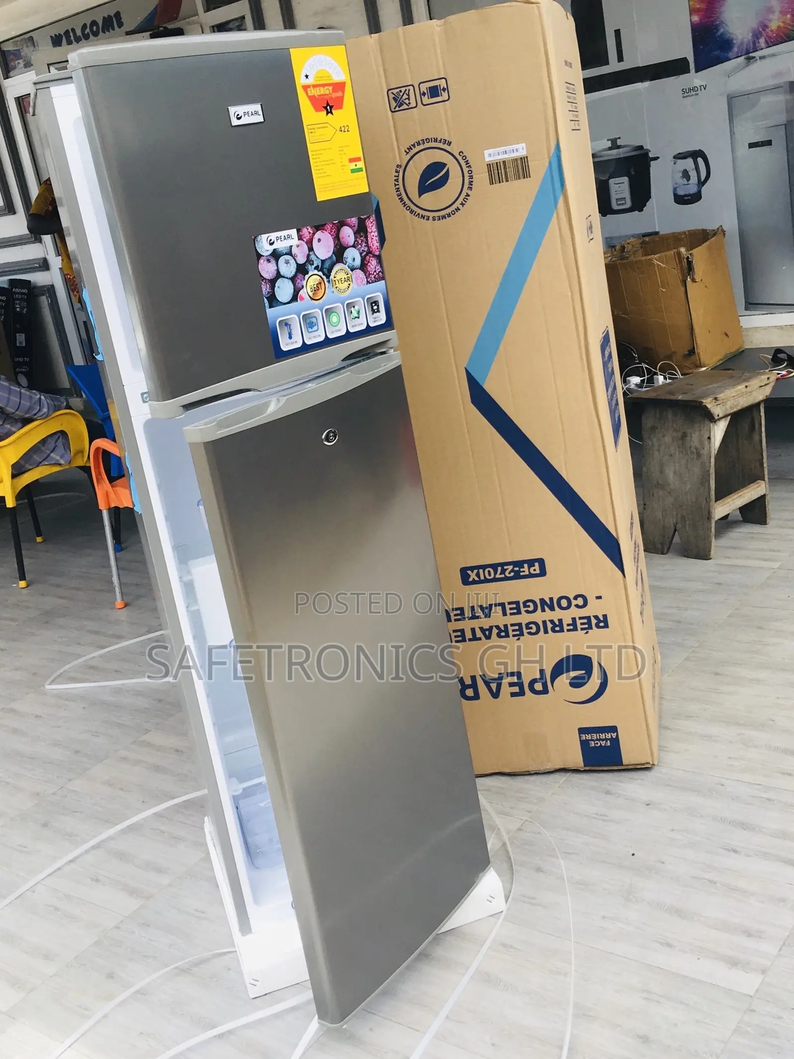 Electric 166 Liters Pearl Doubledoor PCF-270ix Topfreezer