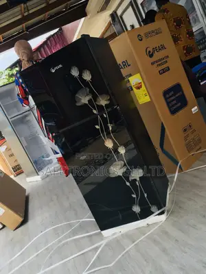 PF-17T Doubledoor Black Glass Pearl Topfreezer Fridge