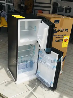 Glass Doubledoor Pearl Pf-17t Black Topfreezer Fridge