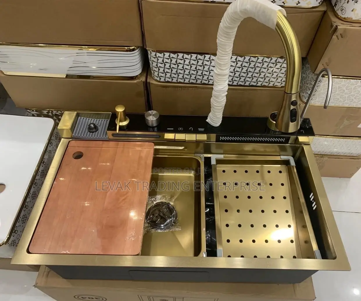 Deep Sink- Armless Sink, Golden Kitchen Sink