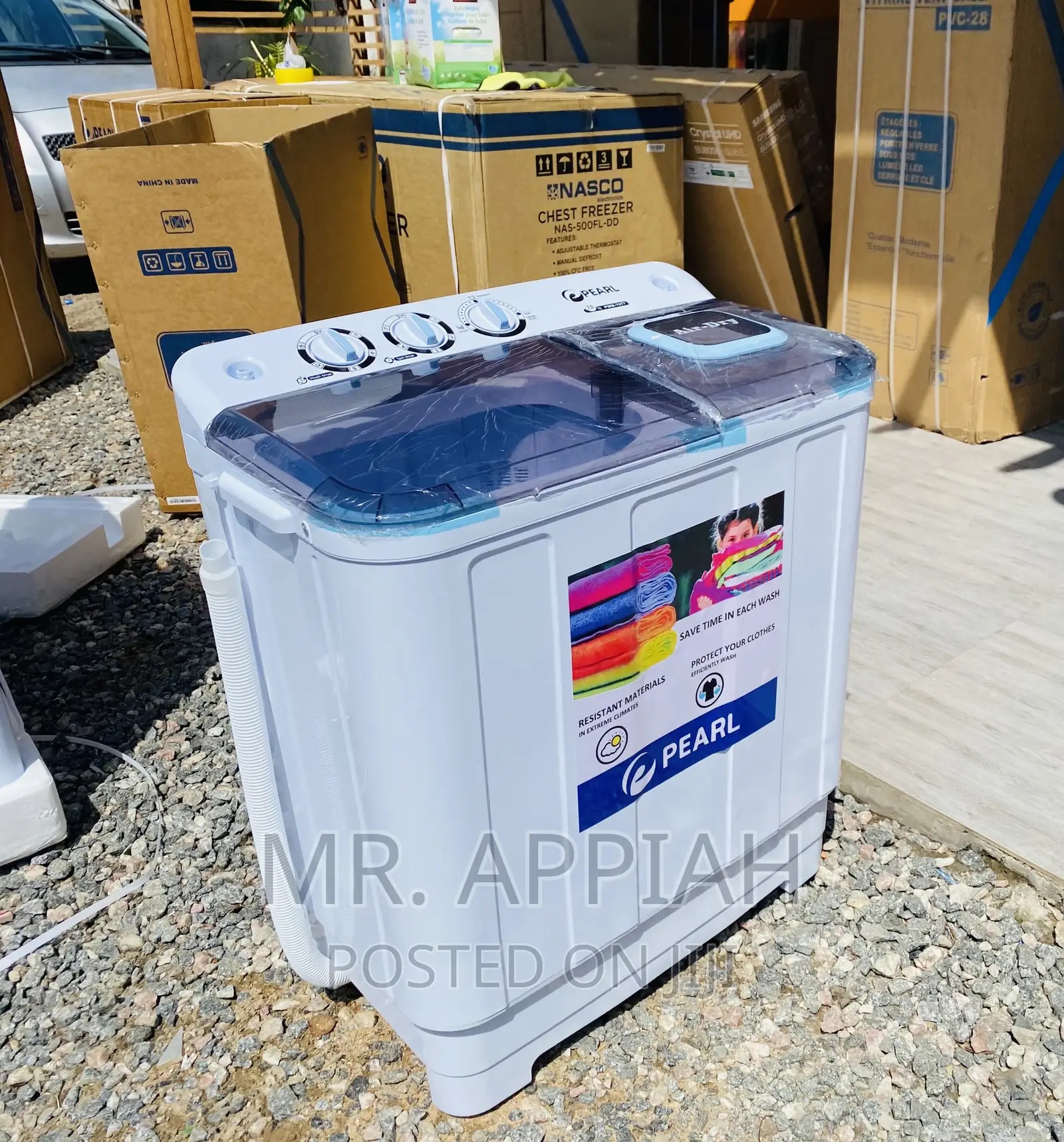 Buy Authentic Pearl 7kg Electric Top Load Washing Machine.