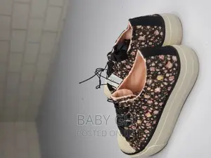 George Girls Floral Shoe With Laces Fastening