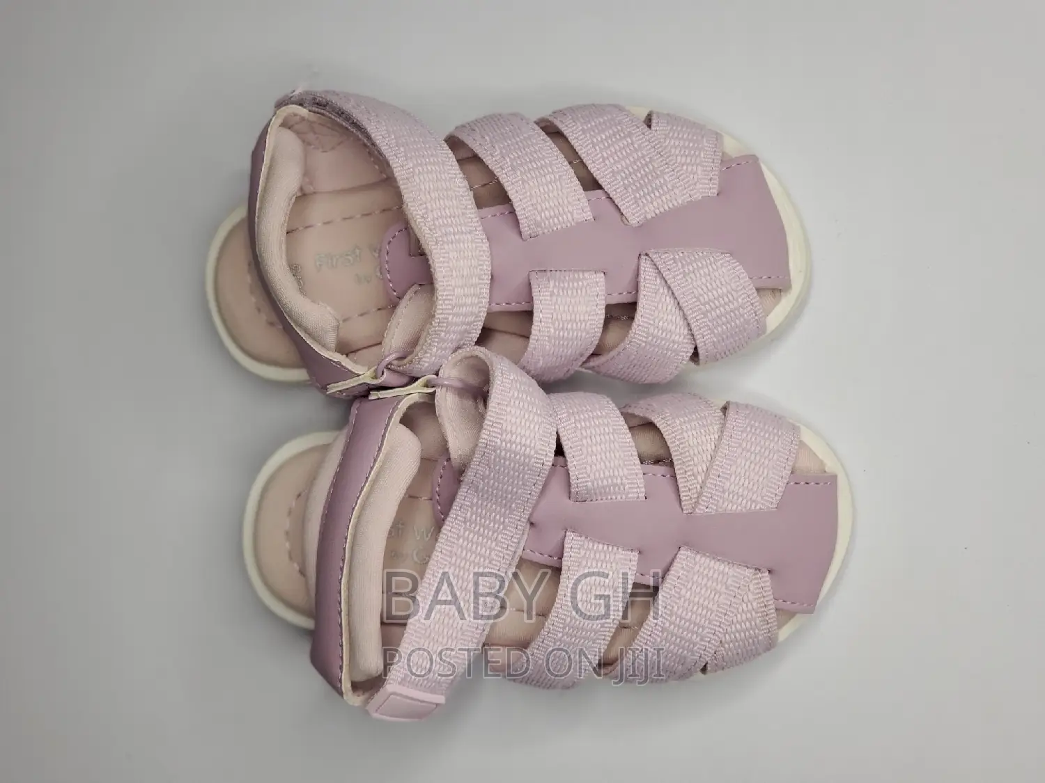 George Girls First Walkers Purple Gap Sandals