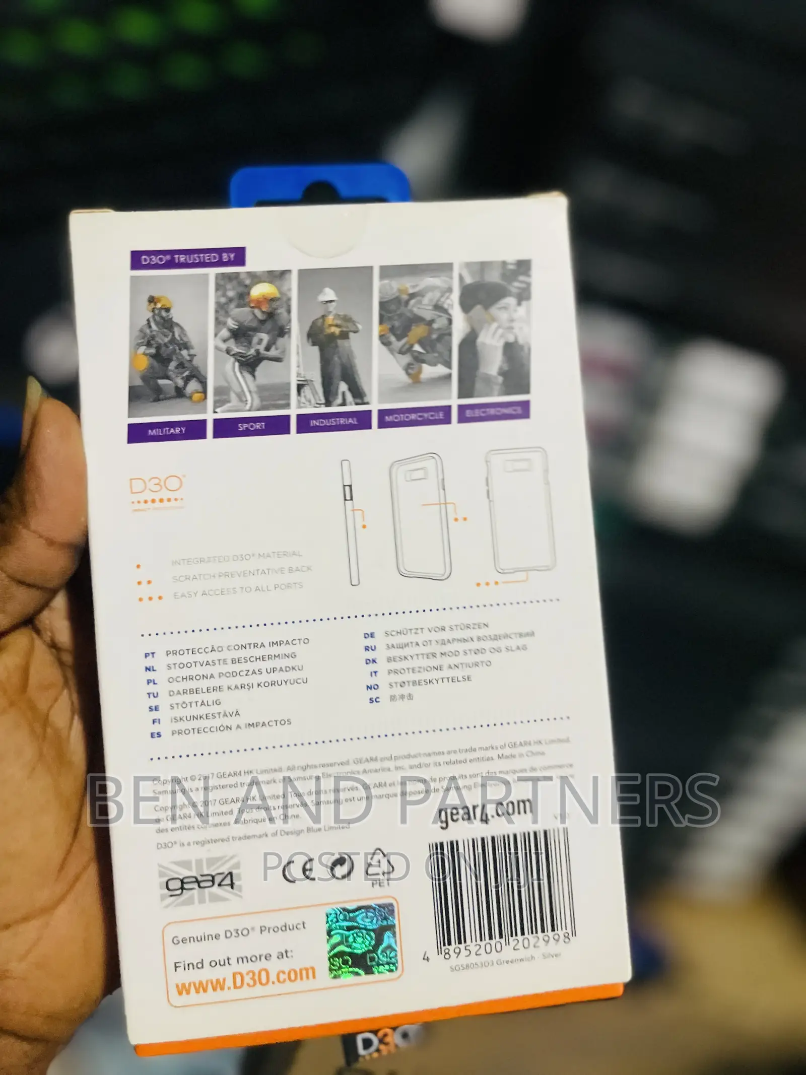 Gear4 D3O Cover Silver, Greenwich for Galaxy S8