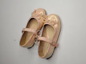 George Sparkly Peach Velcro Ballet Shoe
