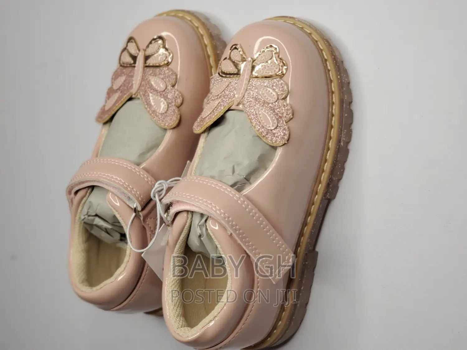 George Peach Butterfly Design Girls Shoe With Velcro