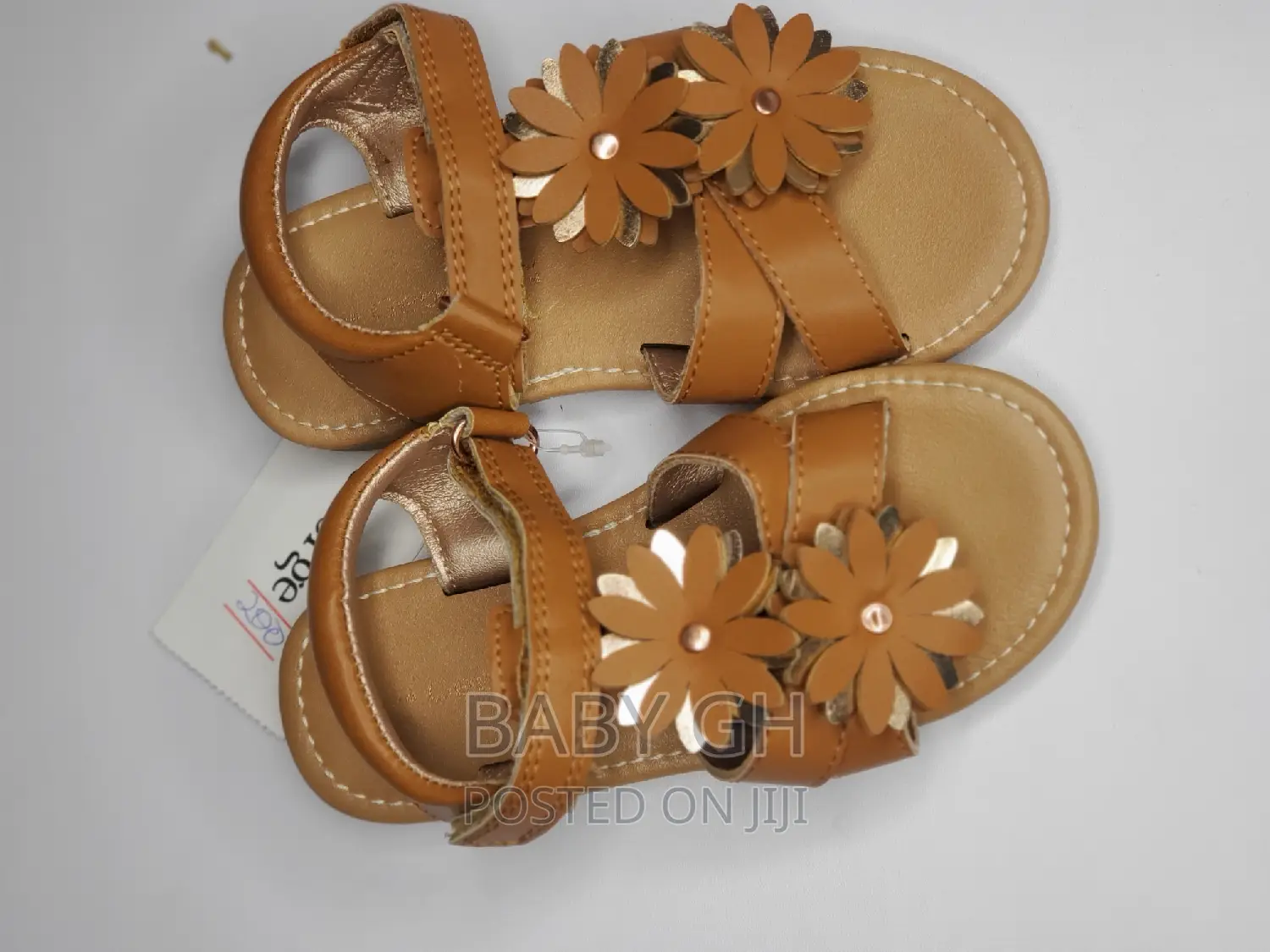 George Brown Sandals With Brown Floral Design