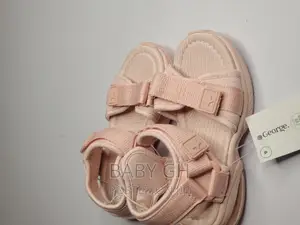 Baby Pink Velcro Star Sandals for Girls