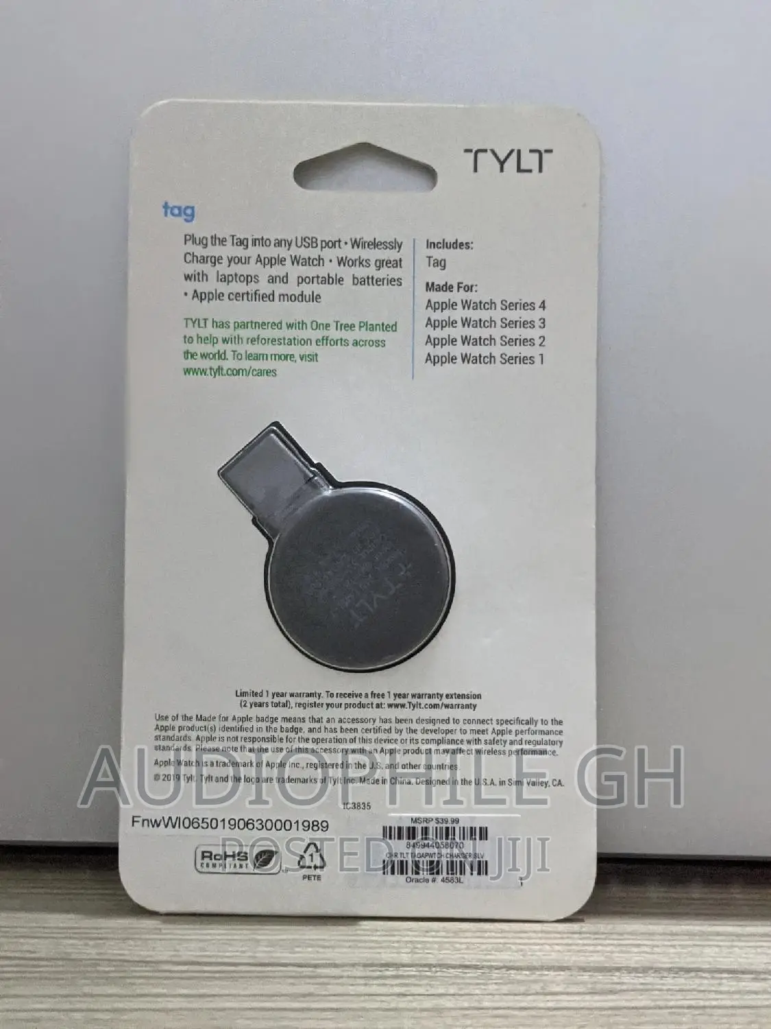 Tylt Tag Apple Watch Charger