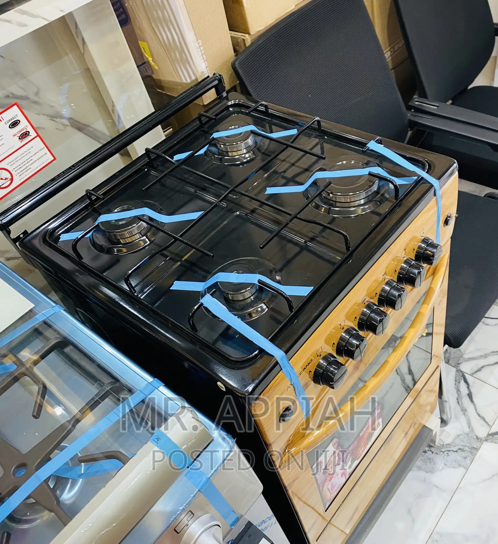 Shop Affordable Volcano(Wooden)4 Gas Burner + Oven Grill