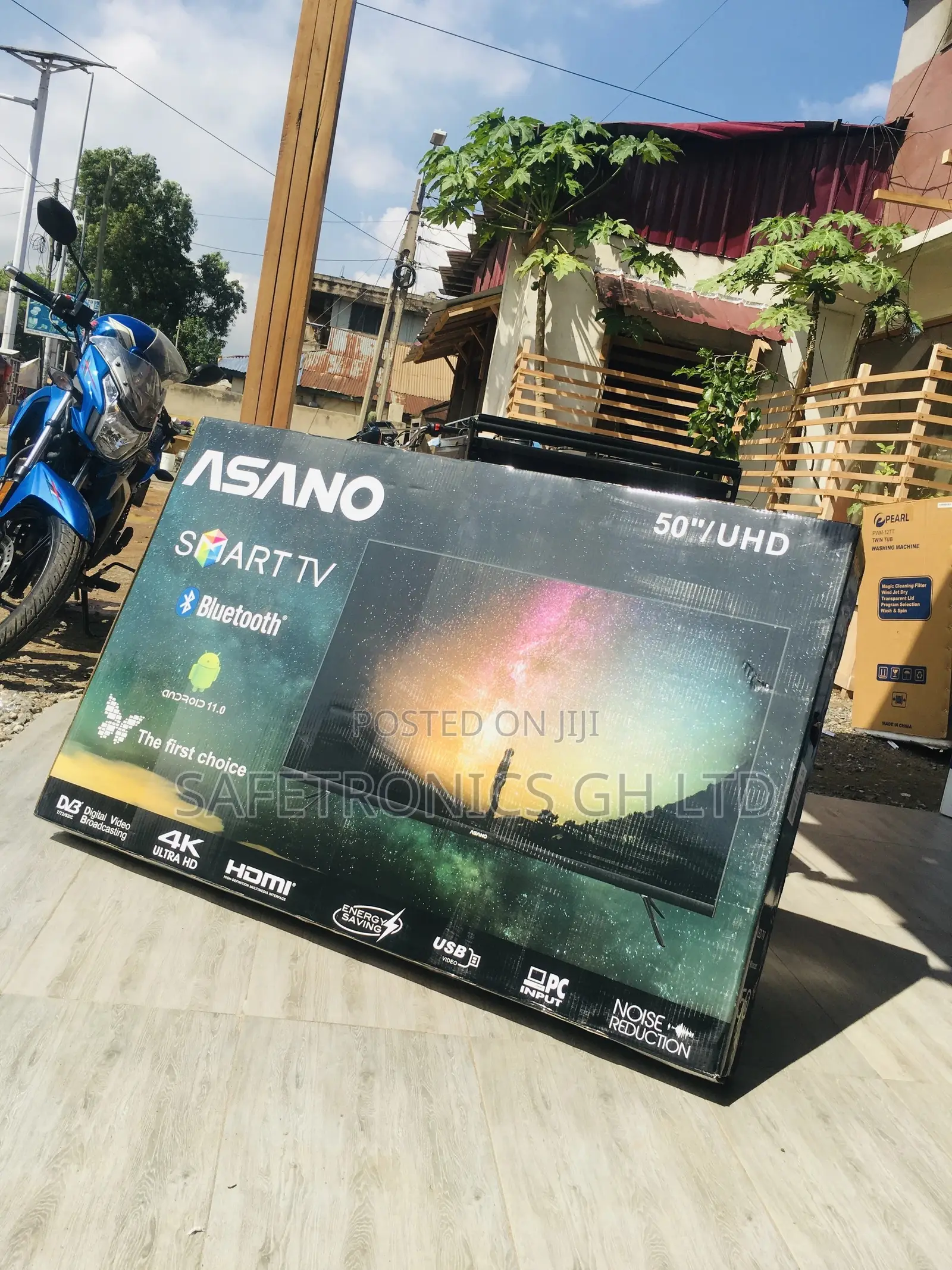 UHD Smart Asano Electric 50 Inches Black Glossy LED Tv