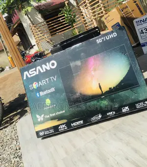 Electric Black 50 Inches Glossy LED Asano UHD Smart Tv