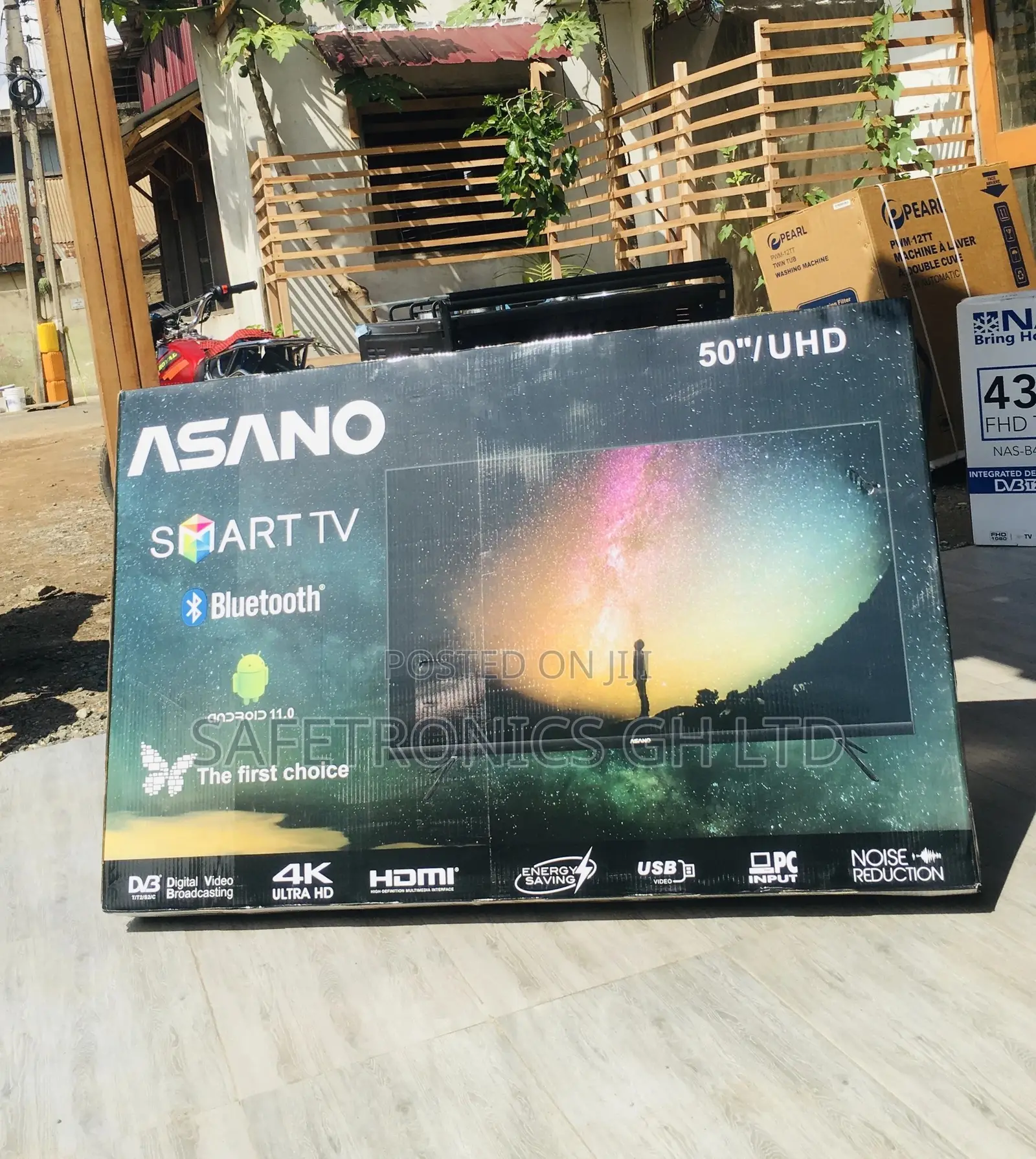 Electric Black 50 Inches Glossy LED Asano UHD Smart Tv