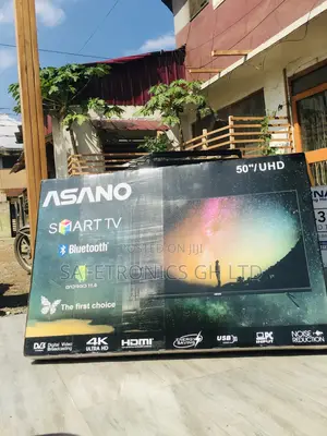 Asano Glossy Black LED Smart UHD 50 Inches Tv