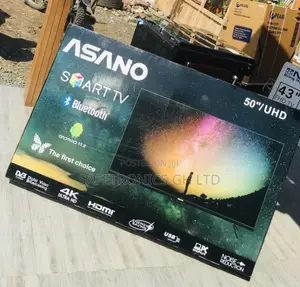 LED Black Electric 50 Inches Asano Glossy UHD Smart Tv