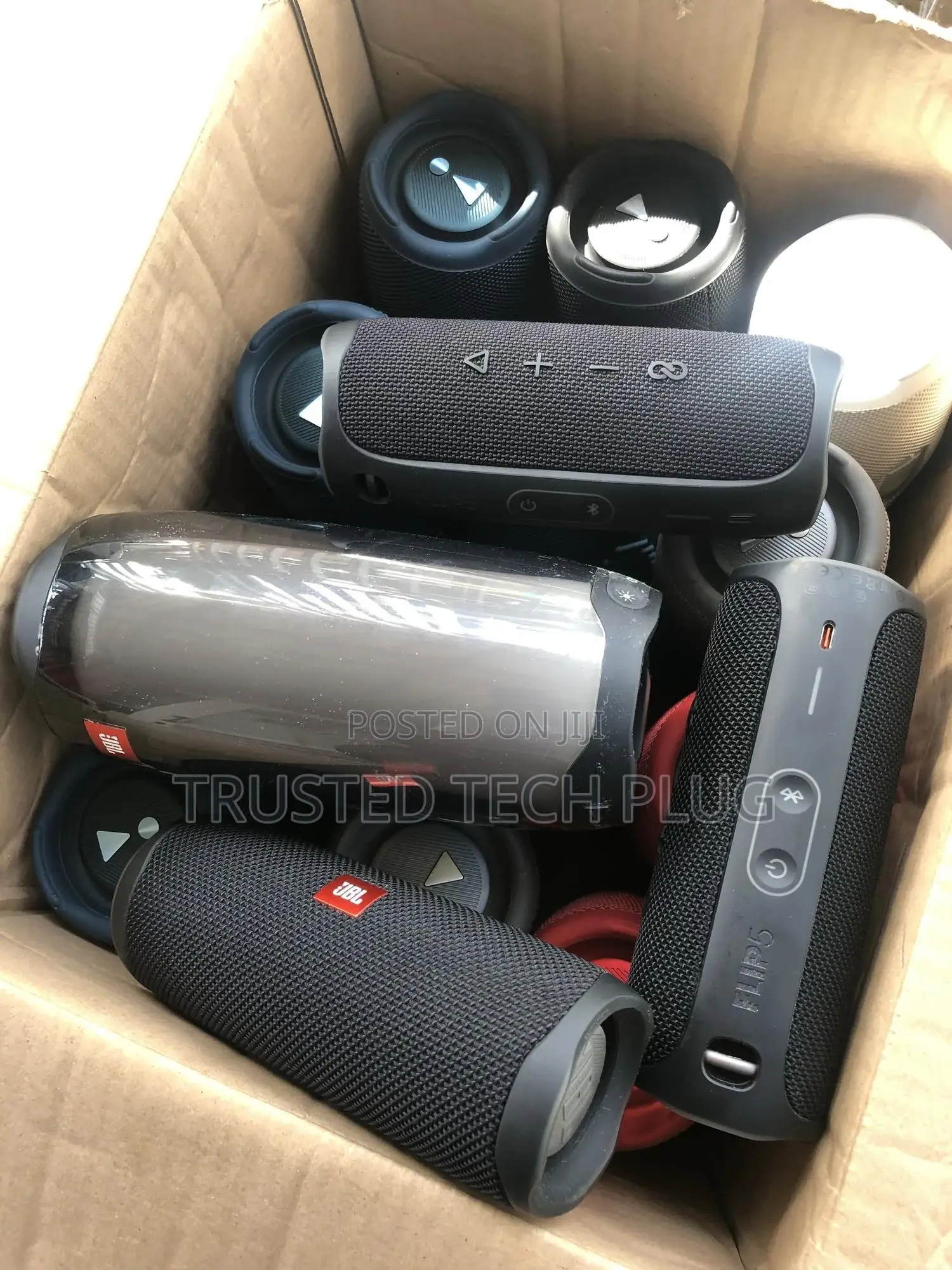 Preowned Rechargeable JBL Bluetooth Speakers in Stock.