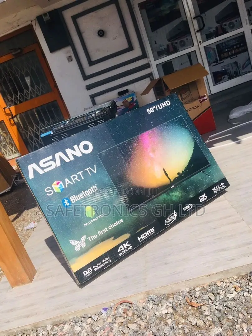Smart Black Asano 50 Inches LED Glossy 4k UHD Tv