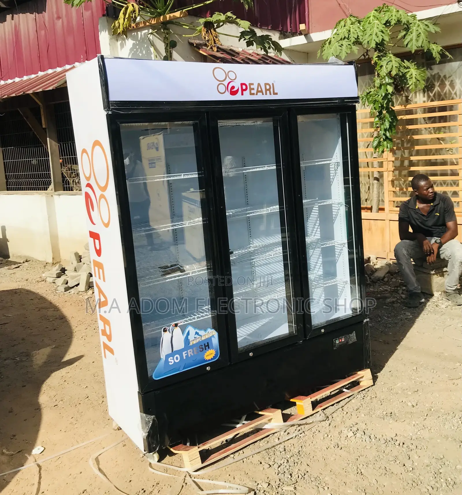 Elegant Pearl PVC-150(950ltr)3 Door Electric Display Fridge.