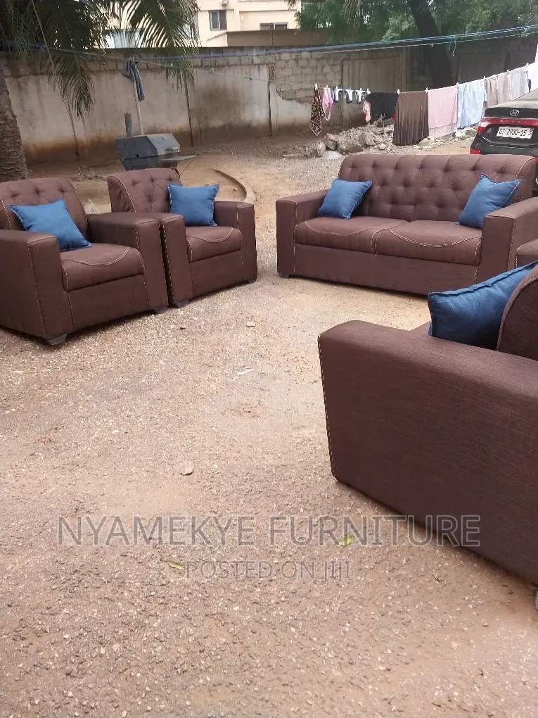 Brown Sofa Set in Accra Metropolitan Furniture, Nyamekye Sofa Set