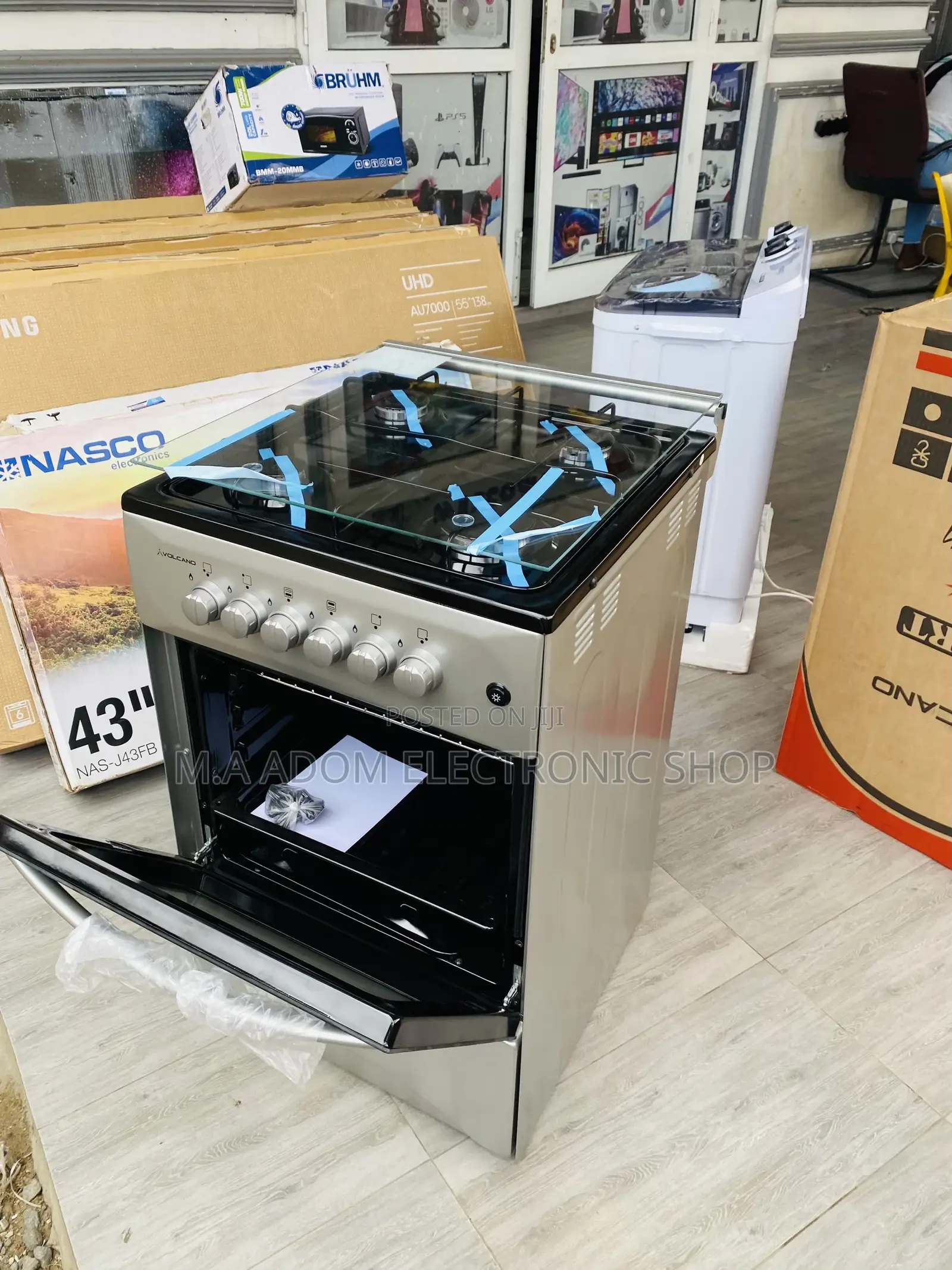 Better Cooking Volcano 50x50 4 Gas Burner With Oven(Gray).