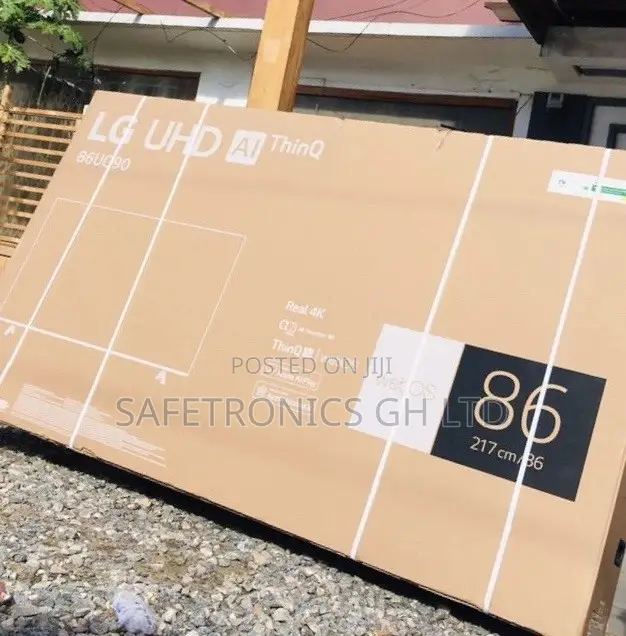 Glossy Electric Smart Black 86 Inches LED LG UQ90 Tv
