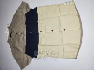 Gray Short Sleeve Colourblock Shirt