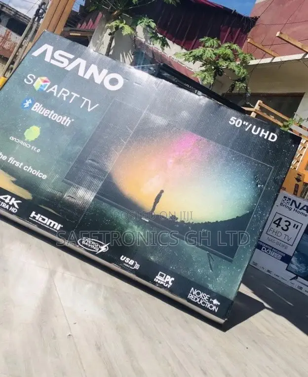Glossy Smart UHD LED Asano Black Electric 50 Inches