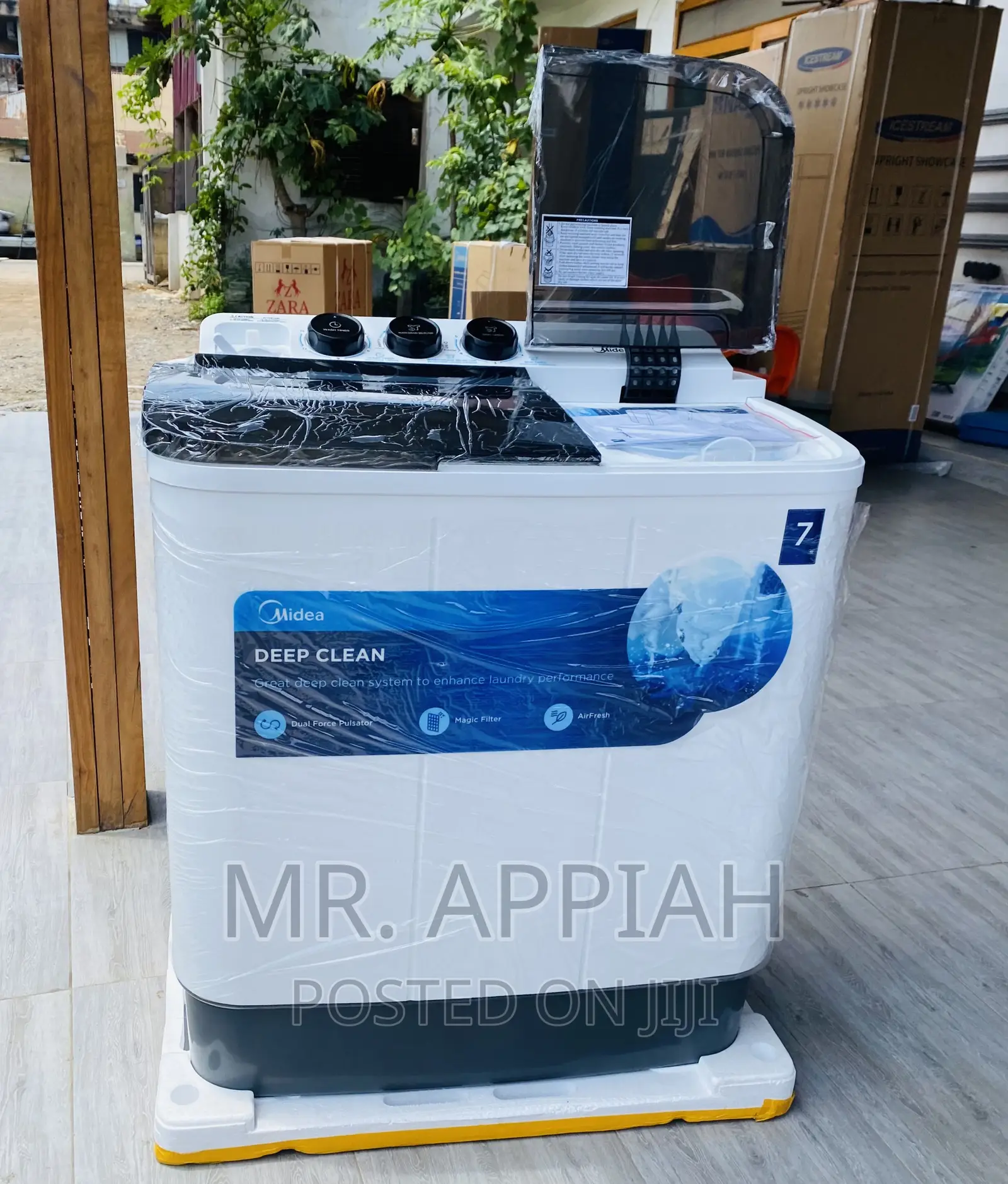 Better Washing Midea 7kg Electric Top Load Washing Machine.