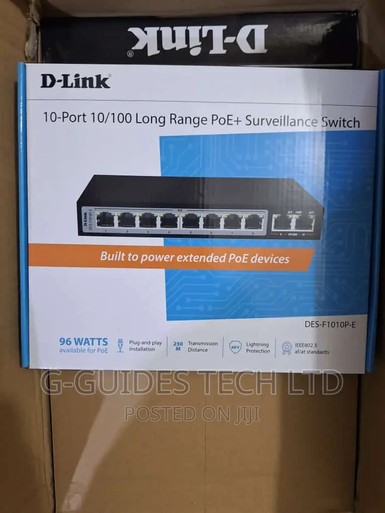 D-Link 10-Port Long Range Poe + Surveillance Switch