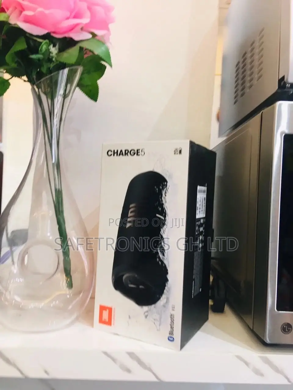 Black Electric JBL Charge 5 Bluetooth Wireless Speaker