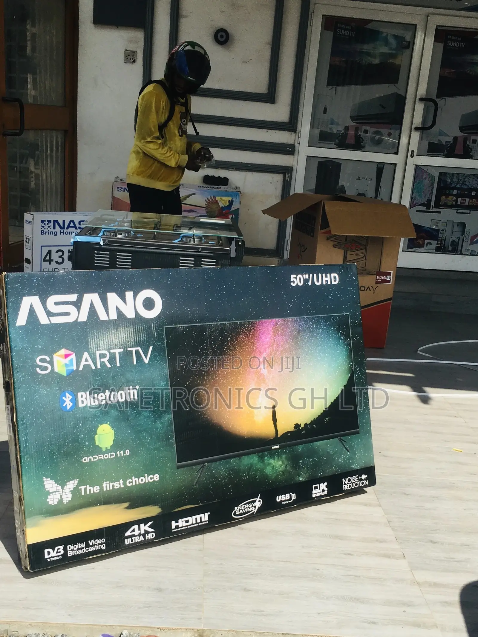 Electric Black 50 Inches Glossy LED UHD Asano Smart Tv