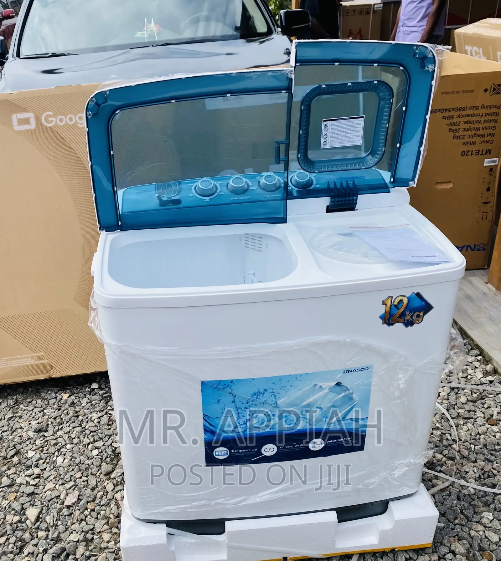 Fabulous Nasco 12kg Electric Top Load Washing Machine.